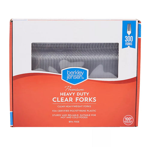 Berkley Jensen Premium Plastic Forks, 300 ct.
